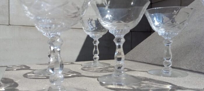 heisey barcelona set of 6 champagne tall sherbet glasses 1940 1957 8707