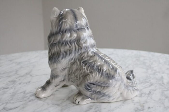 hollywood regency ceramic cat figurine 1970s 4