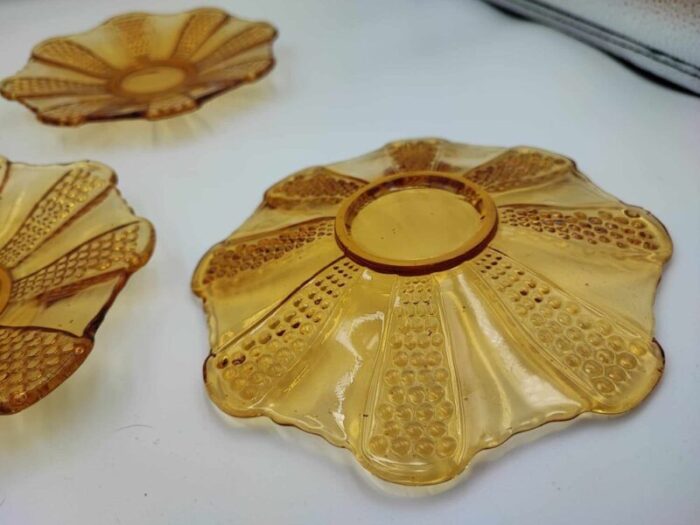 honey dessert plates from zabkowice steelworks 1970s set of 5 5