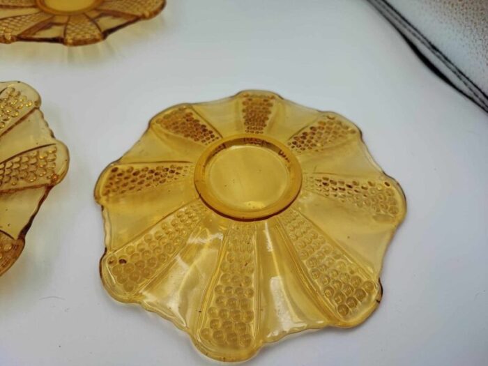 honey dessert plates from zabkowice steelworks 1970s set of 5 6