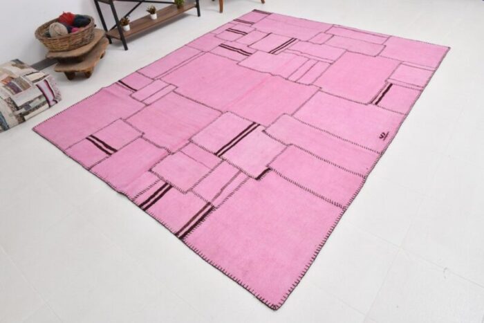 hot pink hemp area rug 1960 4