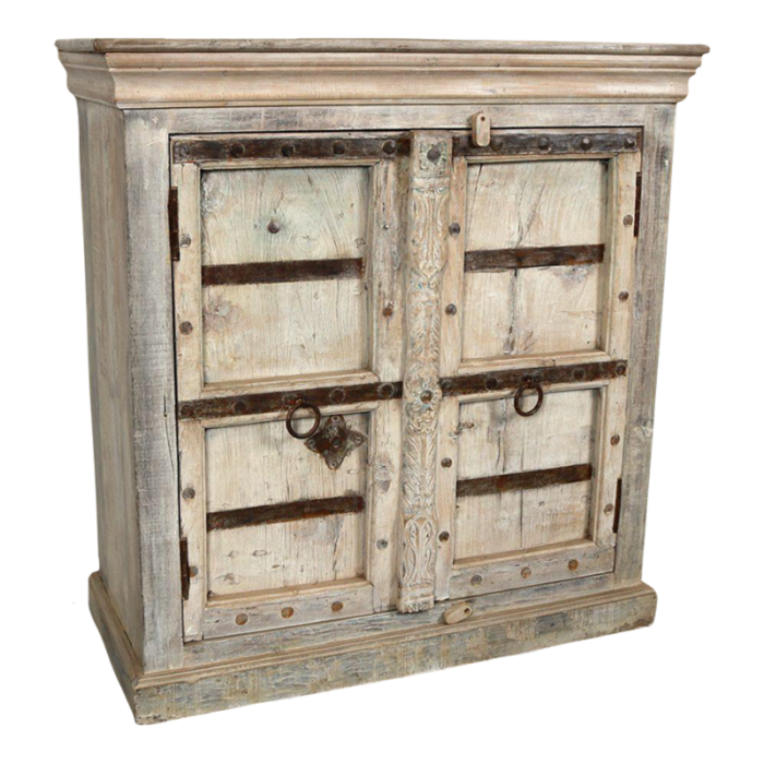 indian cabinet constructed from antique teakwood doors 0095