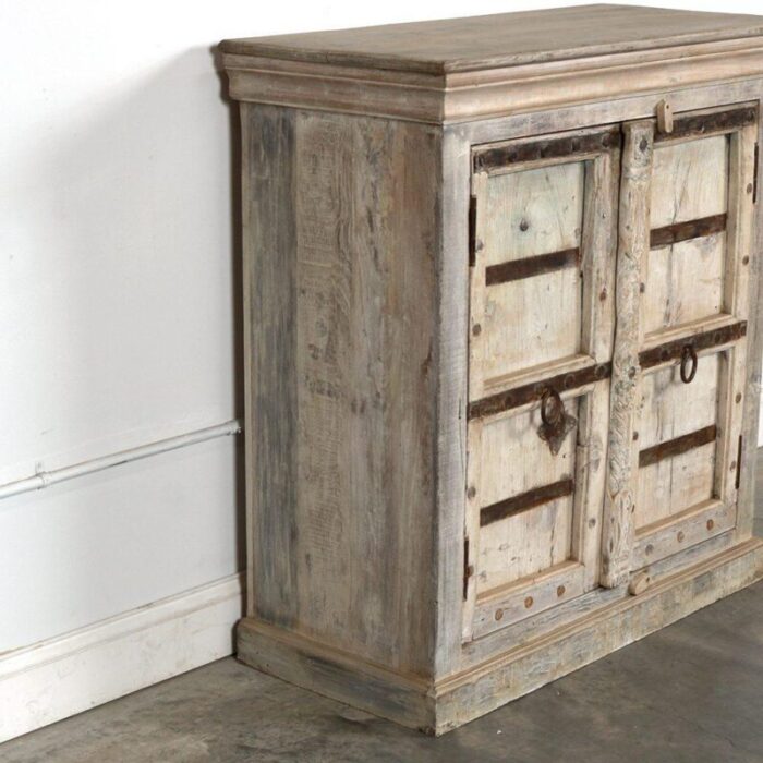 indian cabinet constructed from antique teakwood doors 0596