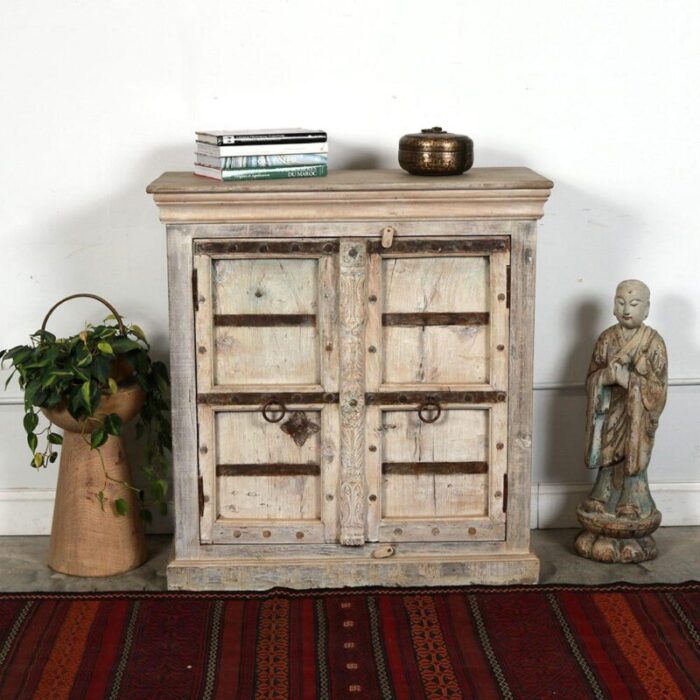 indian cabinet constructed from antique teakwood doors 0630