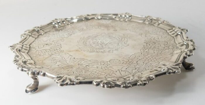 irish sterling silver dublin hallmarked salver 5