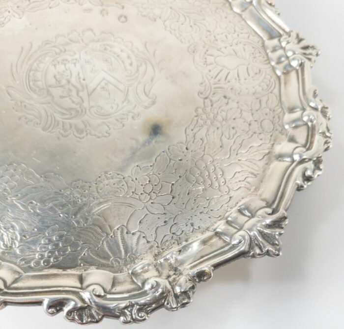 irish sterling silver dublin hallmarked salver 8