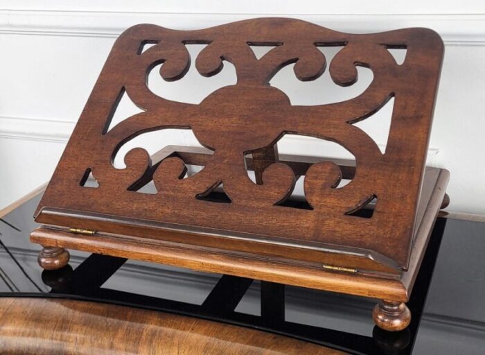 italian carved adjustable book stand rest 1890s 5