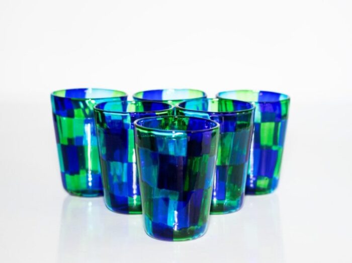 italian cocktail glasses in murano glass by mariana iskra set of 6 10