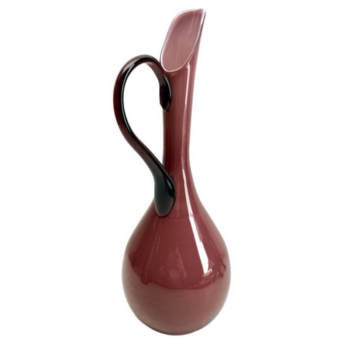 italian empoli murano glass pitcher with handle 1955 1