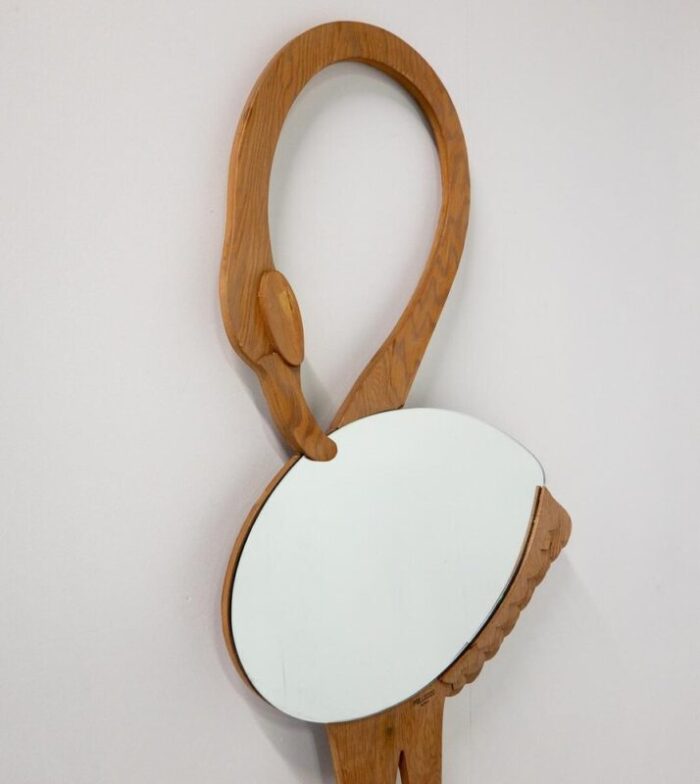 italian flamingo mirror by max papiri for pallucco 1970s 2