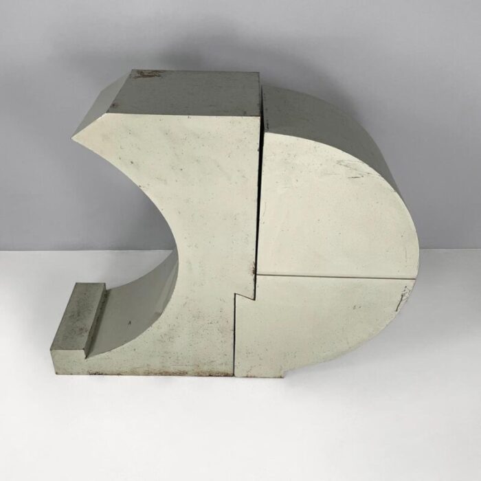 italian modern geometric metal sculpture by edmondo cirillo 1970s 6