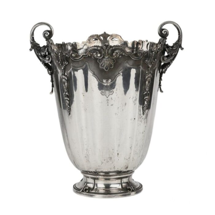 italian silver cooler in the shape of vase 1944 1