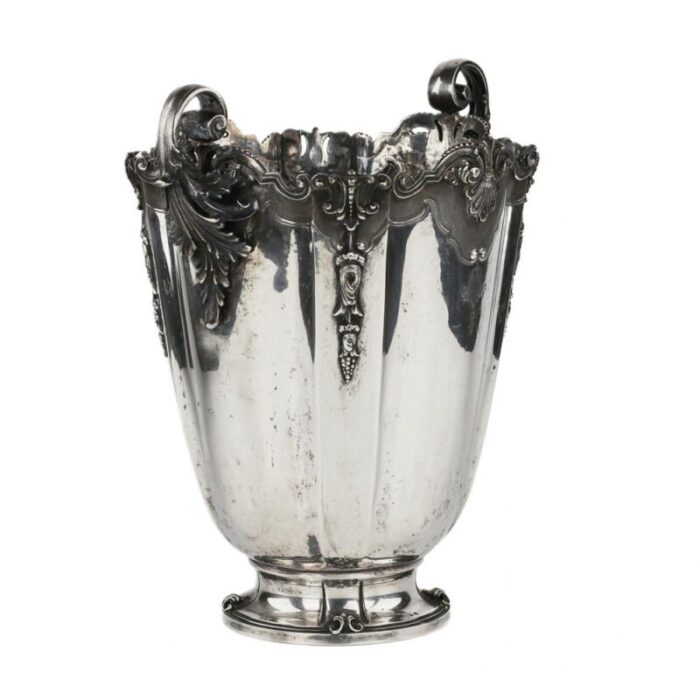 italian silver cooler in the shape of vase 1944 2