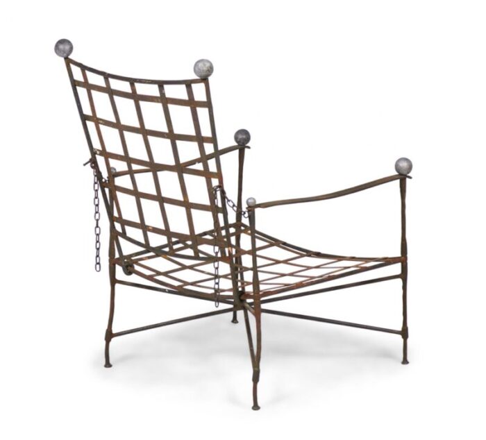 john salterini american mid century outdoor iron lounge armchair 0129