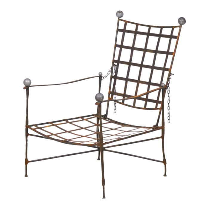 john salterini american mid century outdoor iron lounge armchair 4941