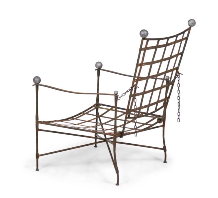 john salterini american mid century outdoor iron lounge armchair 7254