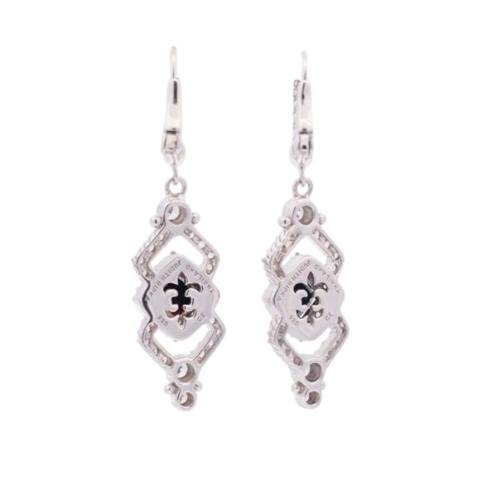 judith ripka 925 sterling cubic zirconia drop earrings 2 pieces 2303