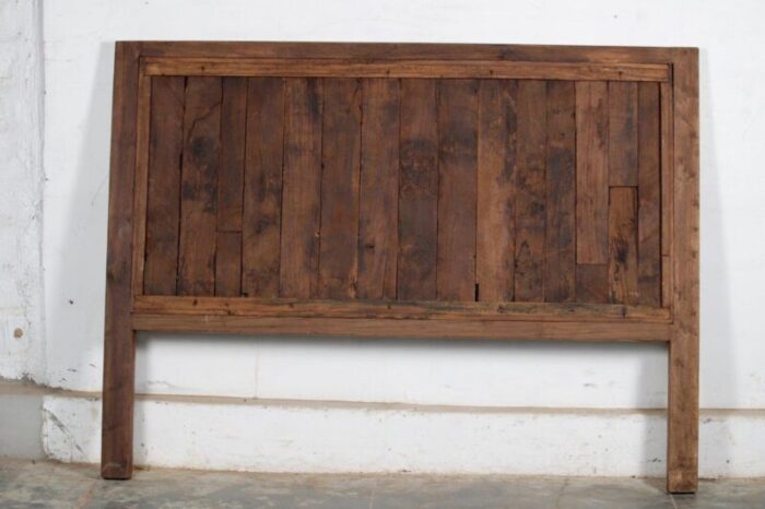 king headboard made from an indian teakwood antique ceiling panel 4420