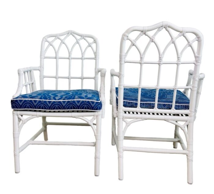 lacquered bamboo arm chairs 4 2994