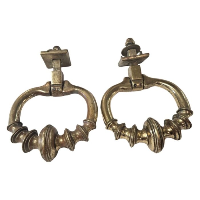 large 19th century door knockers a pair 5863