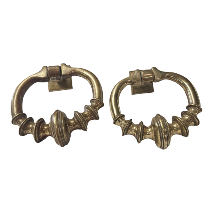 large 19th century door knockers a pair 9615