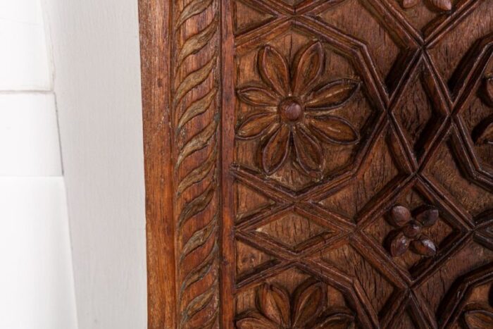 large 19th century syrian carved hardwood panel 4