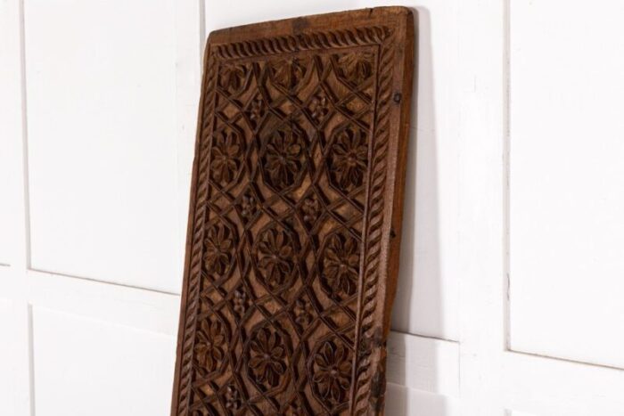 large 19th century syrian carved hardwood panel 6