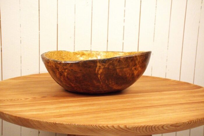 large amtique swedish folklore birchwood bowl 4