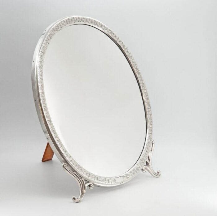 large antique austrian 750 silver mounted easel dressing table mirror vienna 1890s 1