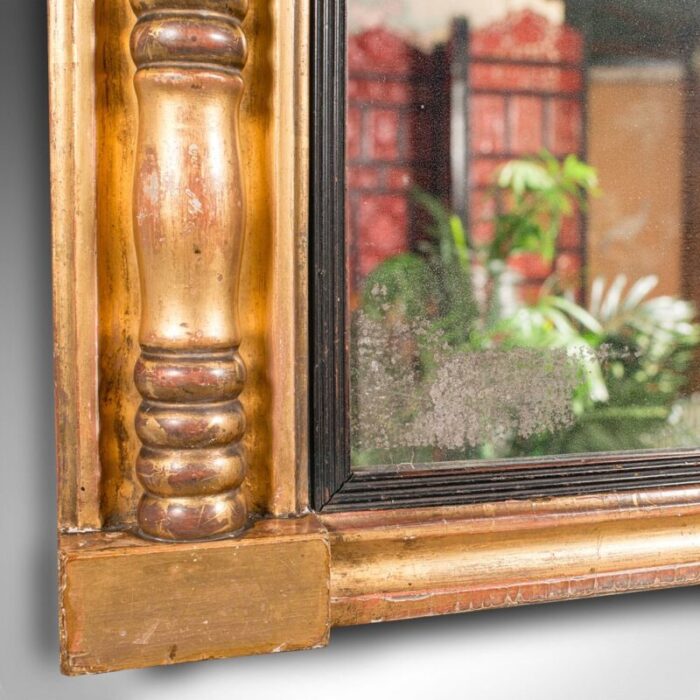 large antique english giltwood overmantle mirror 1820s 7