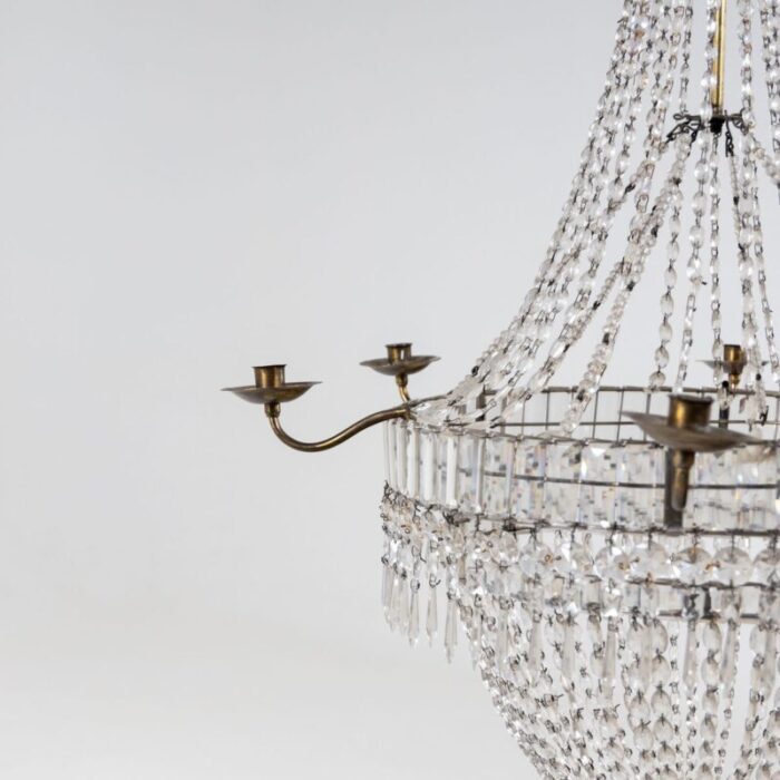 large basket chandelier candleholder early 19th century 3