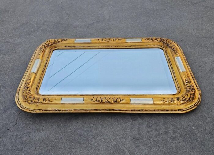 large biedermeier giltwood faceted mirror 1840s 4