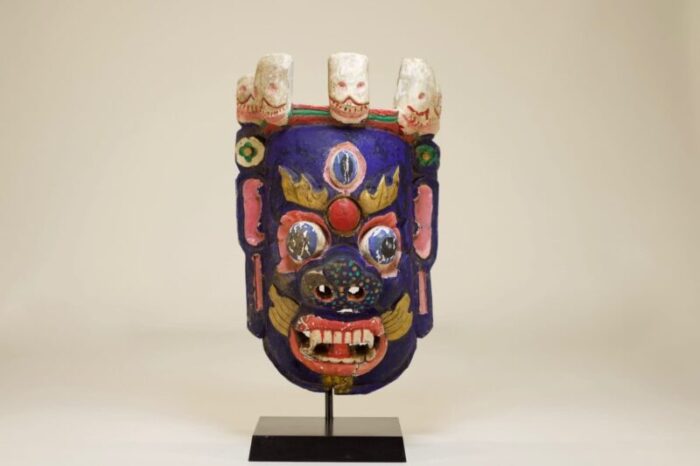 large cham mahakala mask 1920s 1