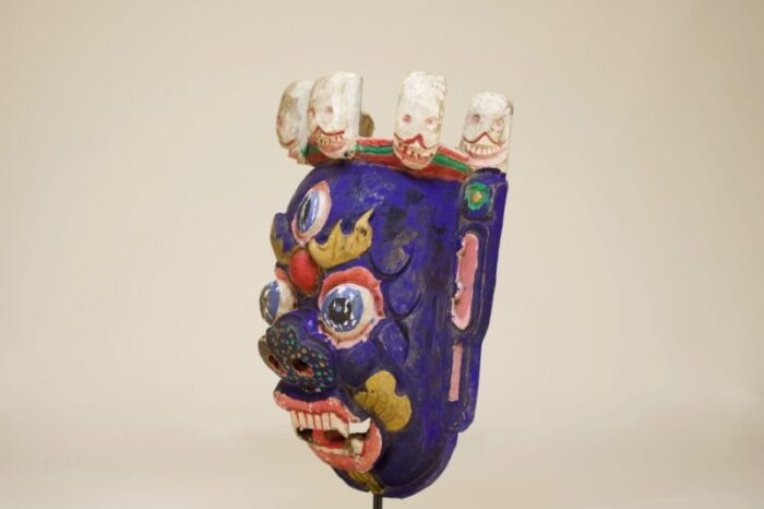 large cham mahakala mask 1920s 4