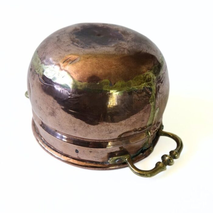 large copper pot with brass handles sweden 1900s 2