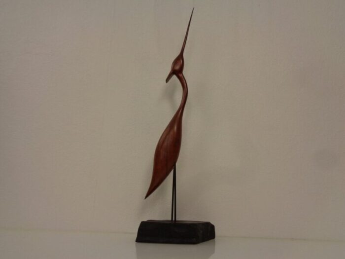 large danish heron or crane in teak 1960s 1