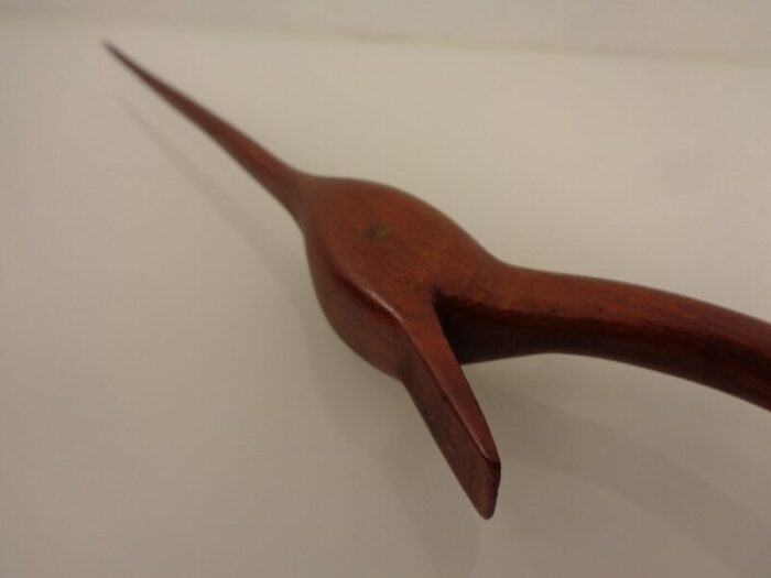 large danish heron or crane in teak 1960s 10