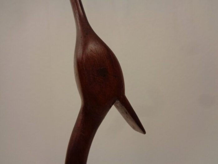 large danish heron or crane in teak 1960s 11