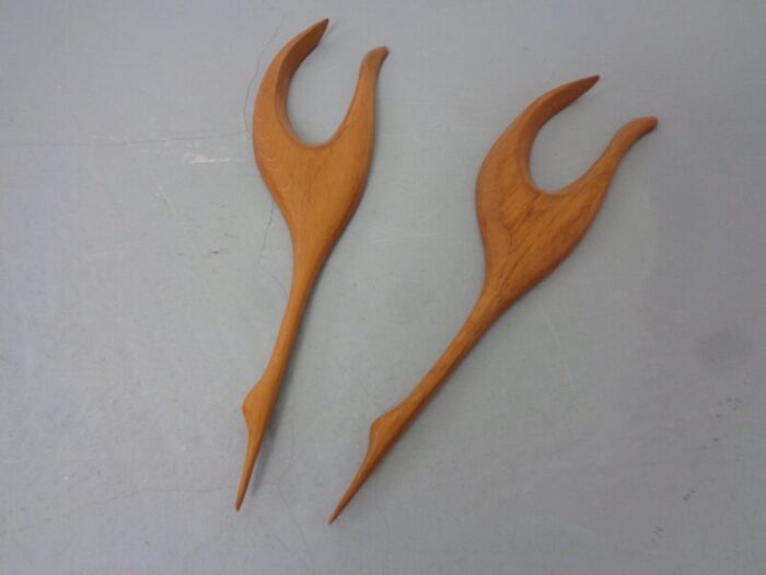 large danish herons in teak 1960s set of 2 11