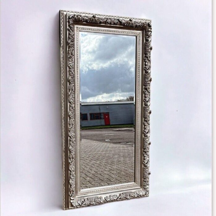 large dressing mirror with silver frame 2