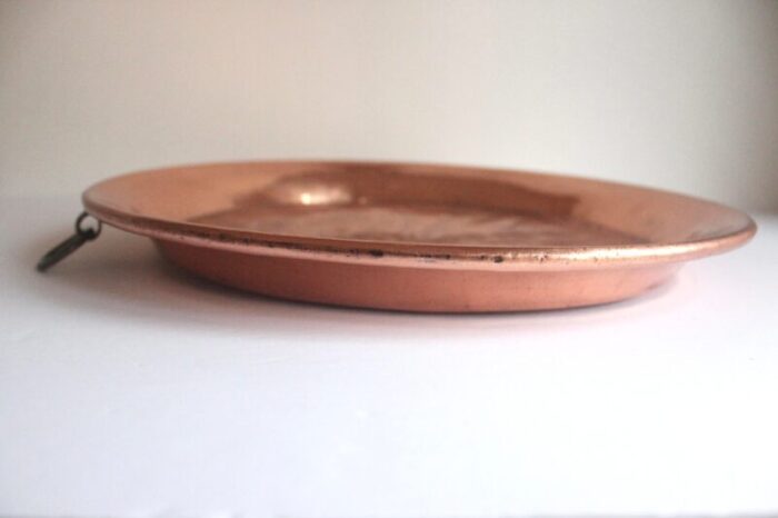 large early 20th century rustic primitive vintage country kitchen farmhousenhammered copper pan saucepan 3512