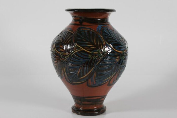 large hak floor vase by herman a kaehler denmark early 20th century 2