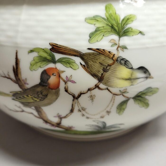 large herend rothschild bird tureen covered bowl no border 7837