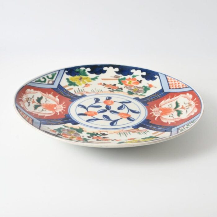 large japanese imari porcelain charger plate 1890s 7