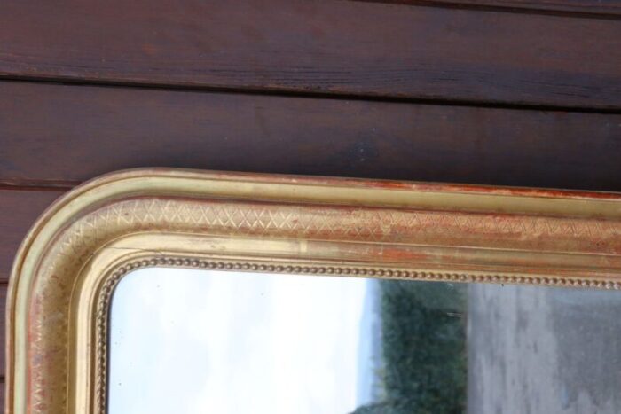 large louis philippe mirror in golden wood 8