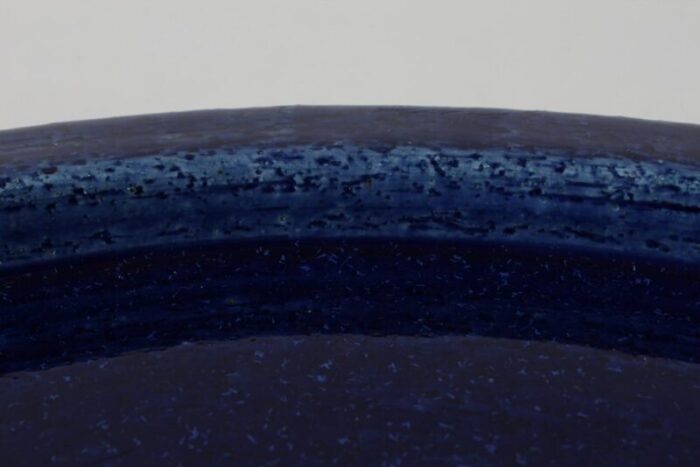 large low stoneware dish with deep blue glaze by per linnemann schmidt 1963 6