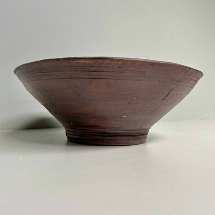 large organic ikebana planter in bizen pottery japan 1950s 4