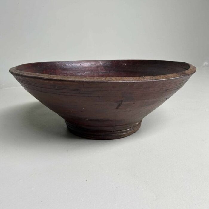 large organic ikebana planter in bizen pottery japan 1950s 8