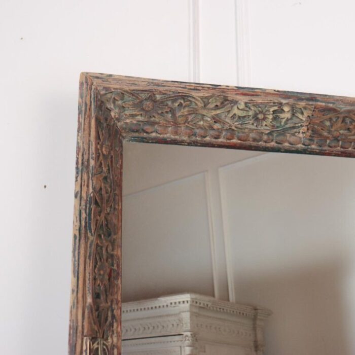 large painted fretwork mirror 1890s 4