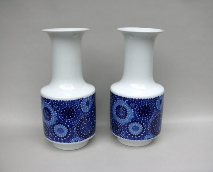 large pop art floor vases from heinrich porcelain 1960s set of 2 1